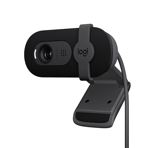 Logitech Brio 101 Full HD 1080p Webcam for Meetings, Streaming, Desktop, Laptop, PC - Built-in Mic, Shutter, Works with Zoom, Microsoft Teams, Nintendo Switch 2’s New GameChat Mode, USB-A,-Black