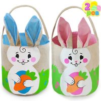 JOYIN 2 Pcs Easter Burlap Bags